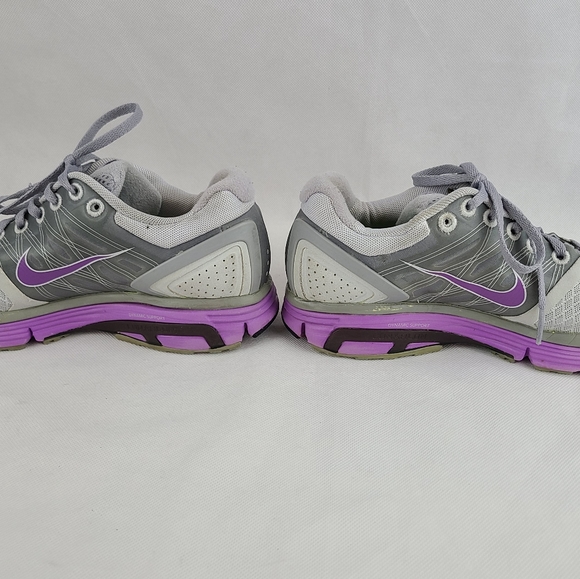 Nike Lunarglide 2 Flywire Women's (6) Gray and Purple Running Shoes 407647-051 - Picture 3 of 11